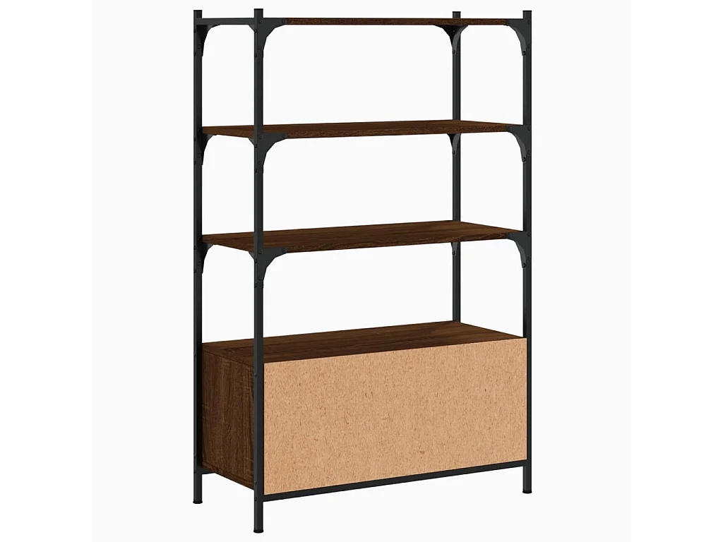 Bibliothèque à 3 niveaux chêne marron 70x30x109,5 cm