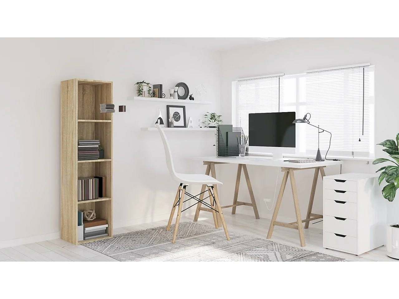 Bibliothèque/Meuble TV Chêne sonoma 36x30x143cm Bois ingénierie