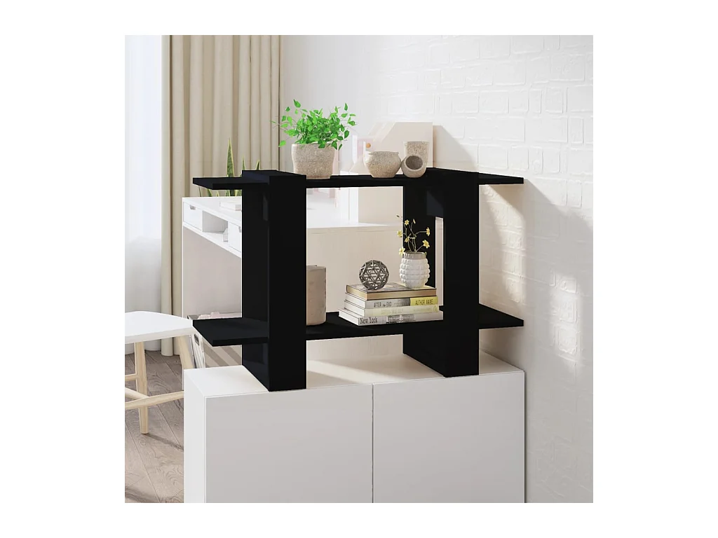 Bücherregal/Raumteiler Schwarz 80x30x51 cm