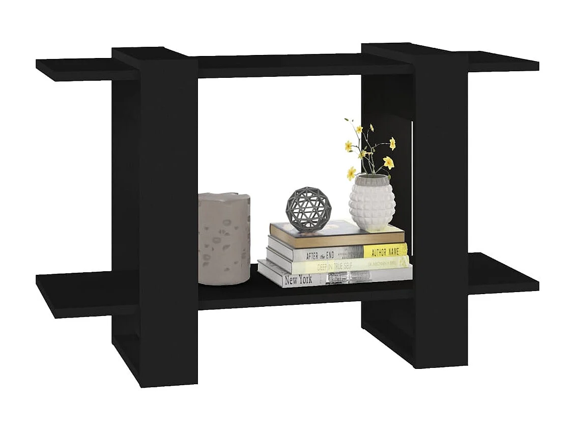 Boekenkast/kamerscherm 80x30x51 cm zwart