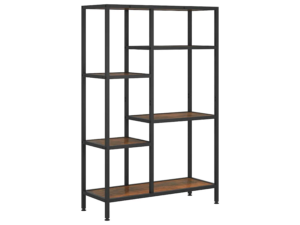Étagère à livres 80x30x120 cm Acier et bois d'ingénierie