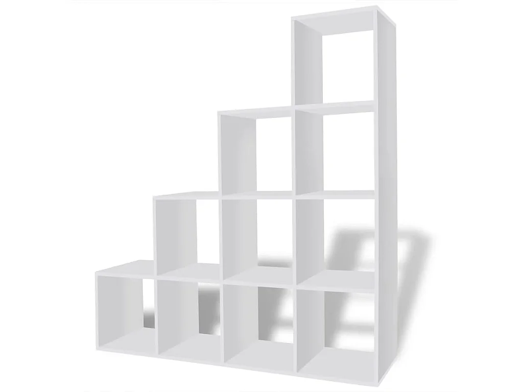 Libreria / Scaffale Espositore a Scala 142 cm Bianco