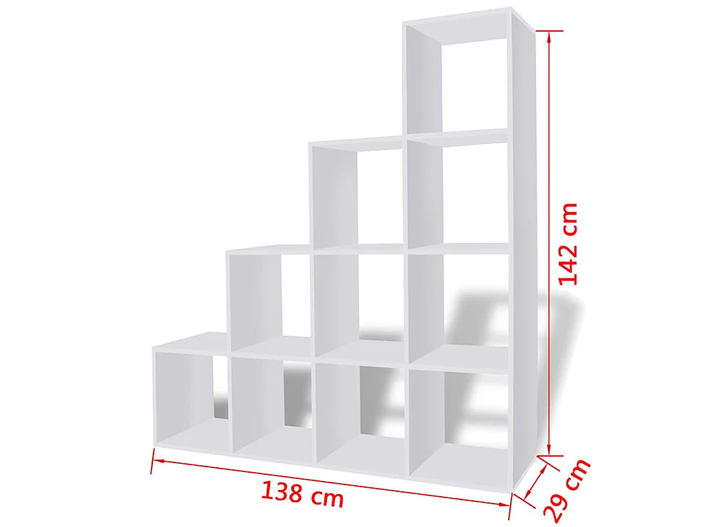 Bibliothèque/étagère 142 cm Blanc