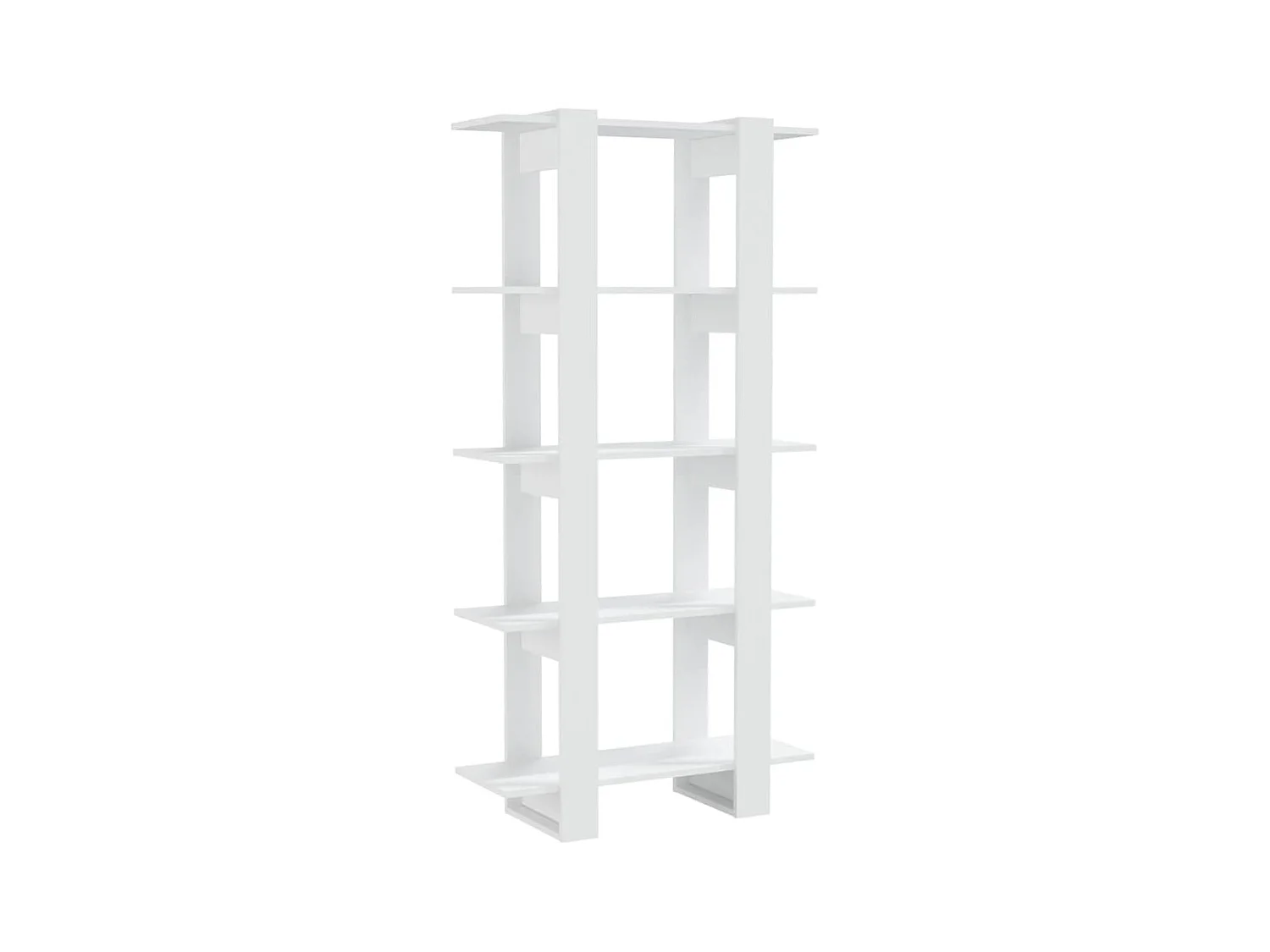 Bibliothèque/séparateur de pièce blanc bois d'ingénierie