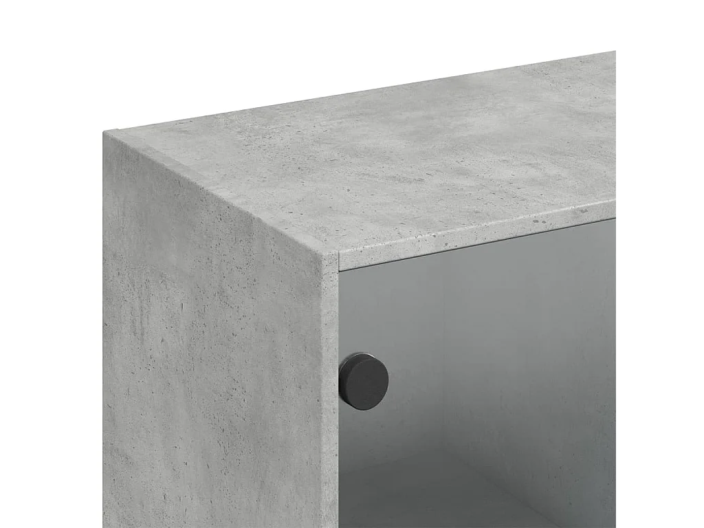 Estantería con puertas madera de ingeniería gris 136x37x142 cm