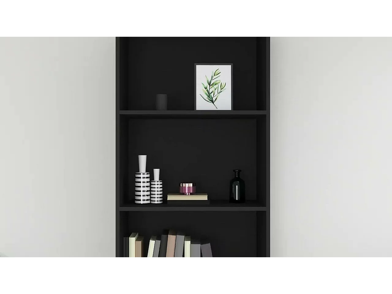 Bibliothèque à 5 niveaux Noir 60x30x189 cm Bois d'ingénierie