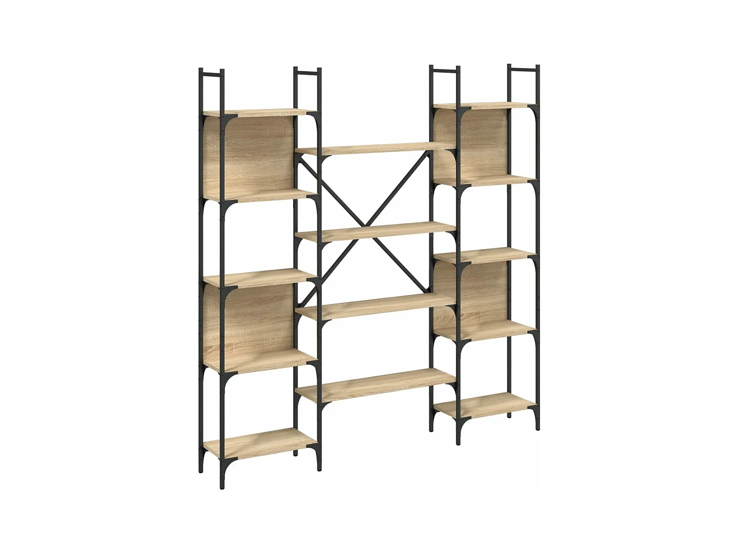 Libreria Rovere Sonoma 155,5x24x166,5 cm in Legno Multistrato