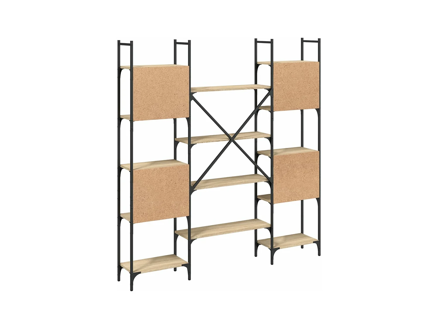 Libreria Rovere Sonoma 155,5x24x166,5 cm in Legno Multistrato