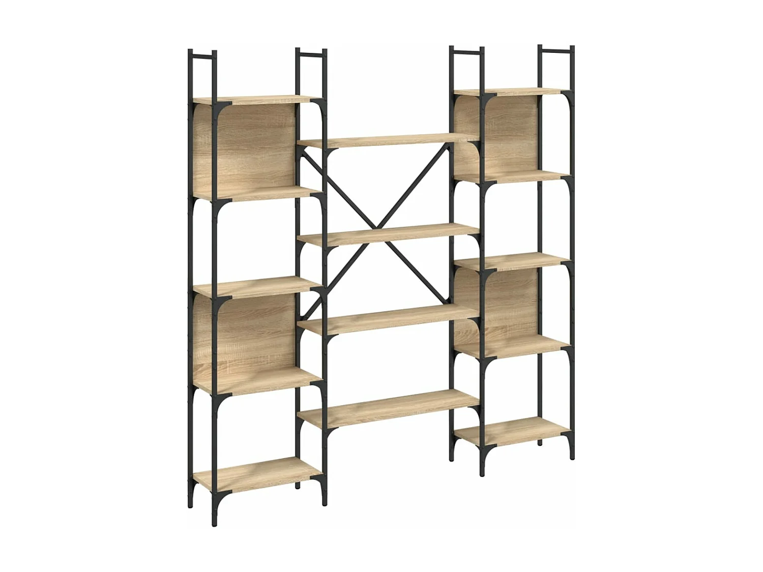 Bibliothèque chêne sonoma 155,5x24x166,5 cm bois d'ingénierie