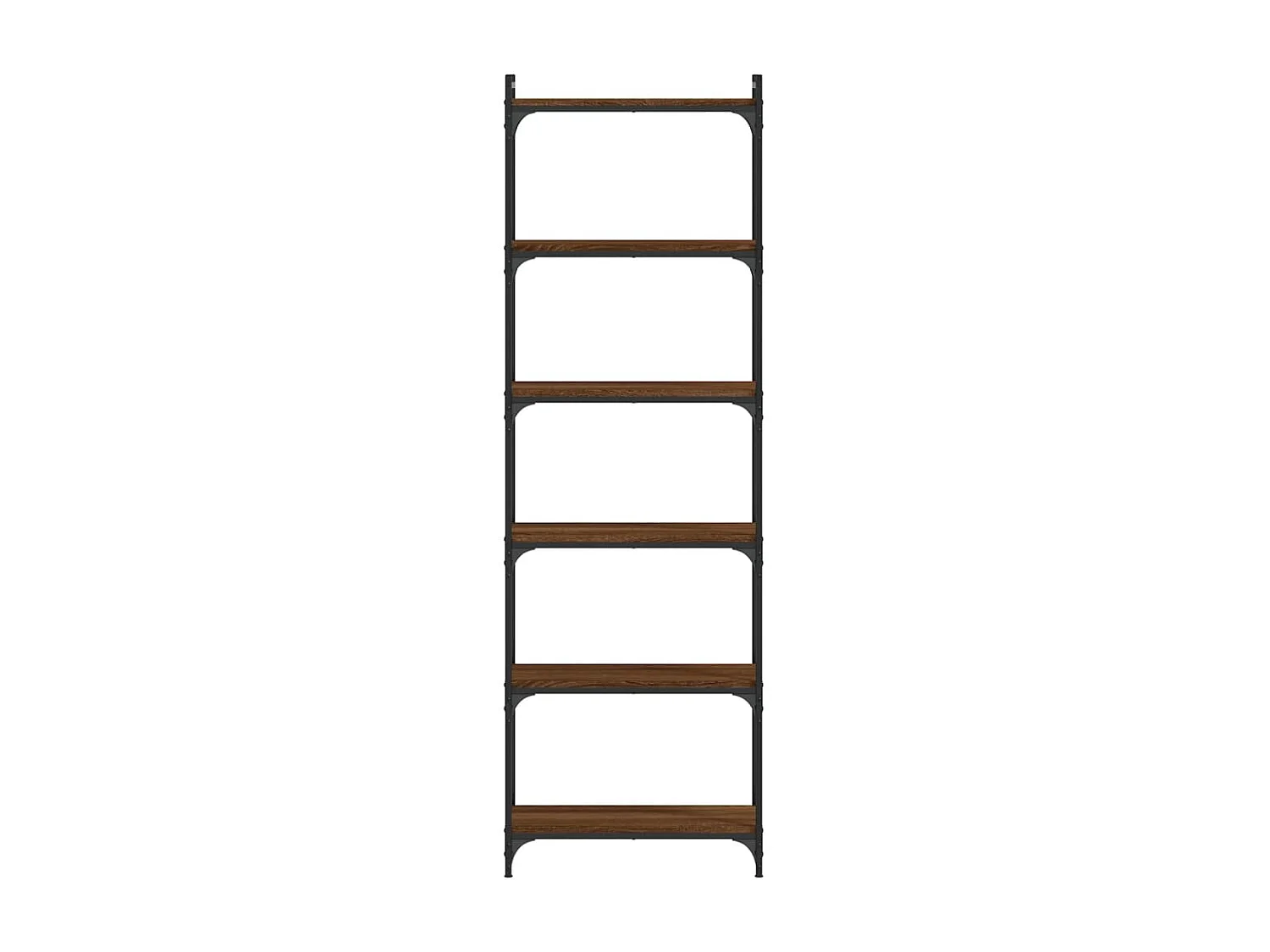 Bibliothèque 6 niveaux chêne marron 60x30x188cm bois ingénierie