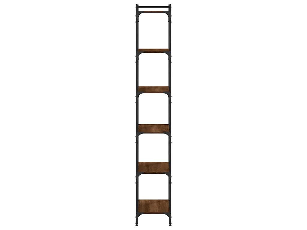 Boekenkast 6-laags 60x30x188 cm bewerkt hout bruin eikenkleur