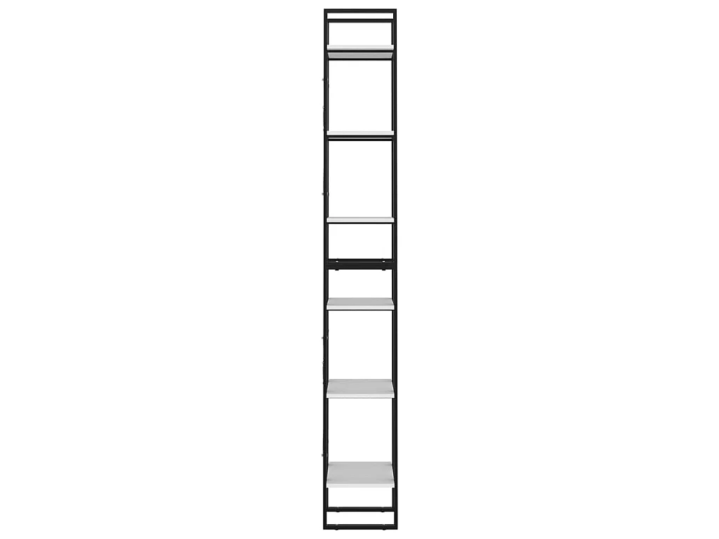 Bibliothèque à 6 niveaux blanc 40x30x210 cm bois ingénierie