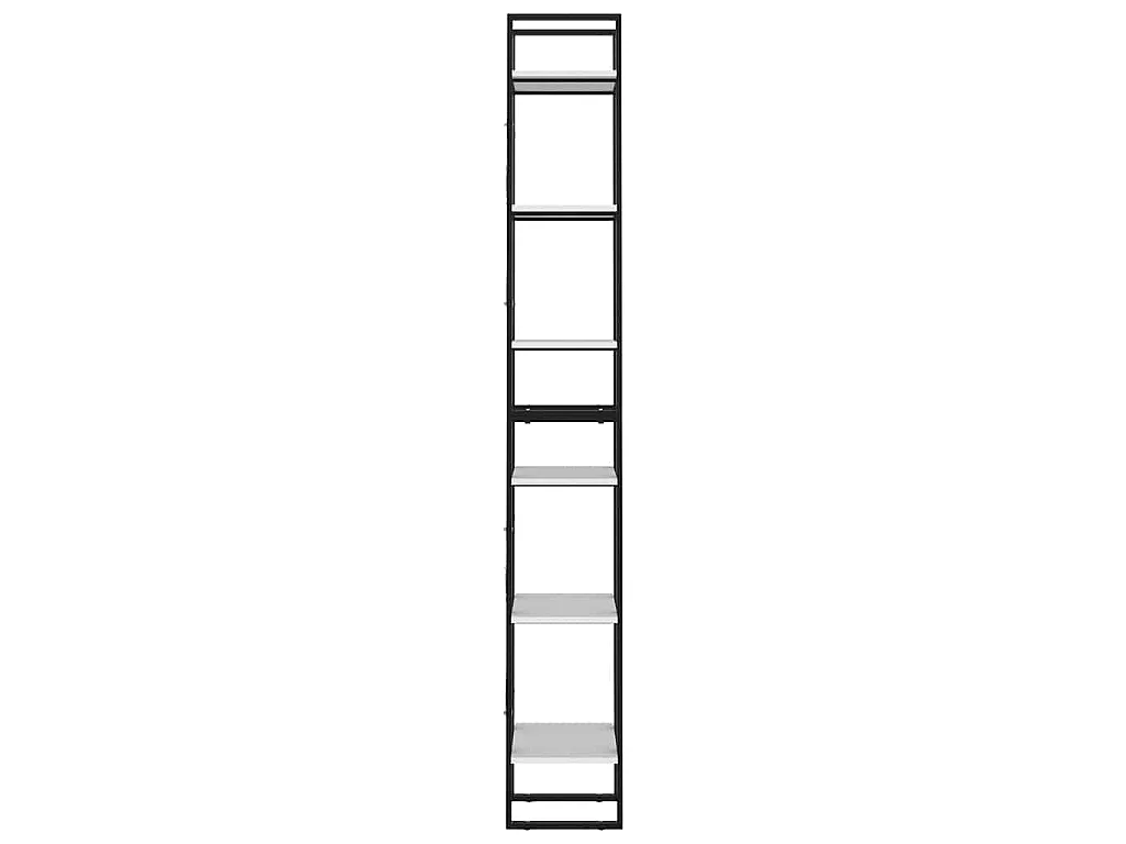 Bibliothèque à 6 niveaux blanc 40x30x210 cm bois ingénierie