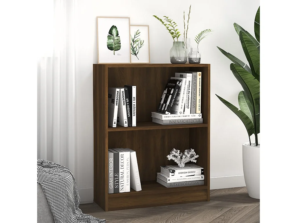 Bücherregal Braun Eichen-Optik 60x24x76 cm Holzwerkstoff
