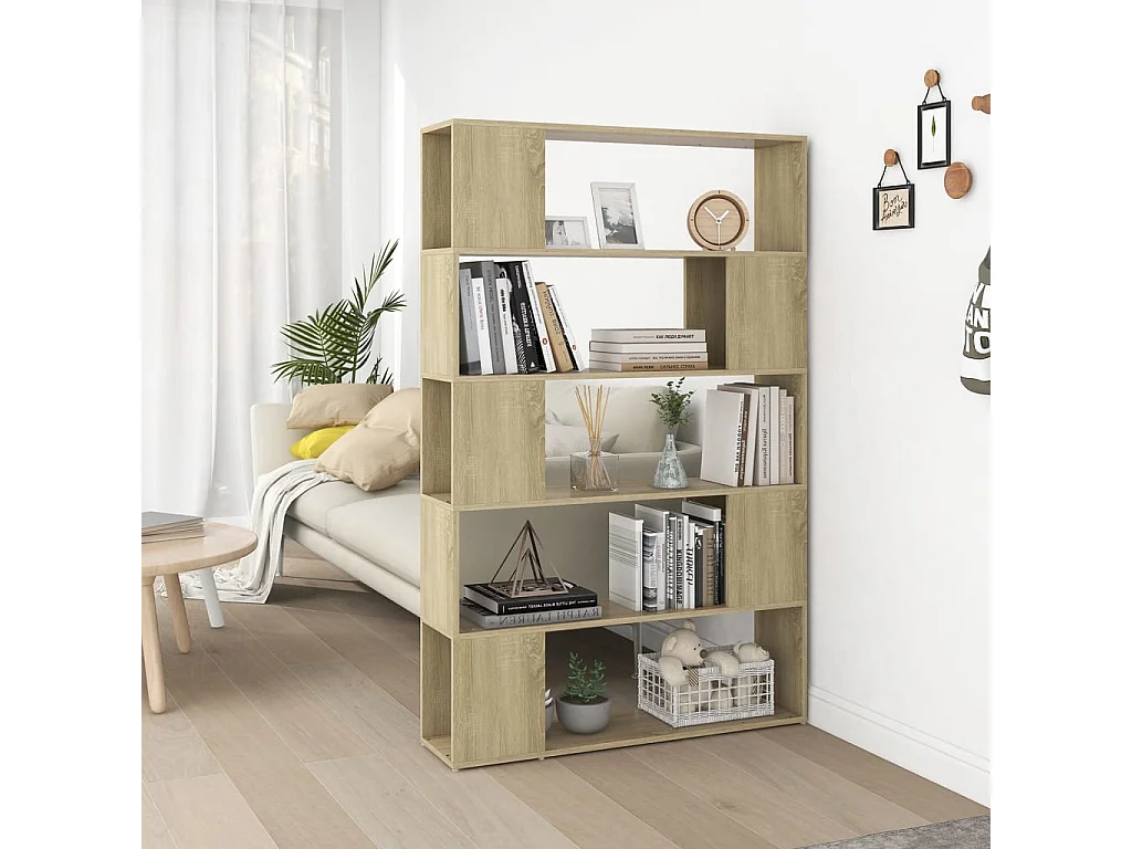 Bibliothèque/Séparateur de pièce Chêne sonoma Bois d'ingénierie