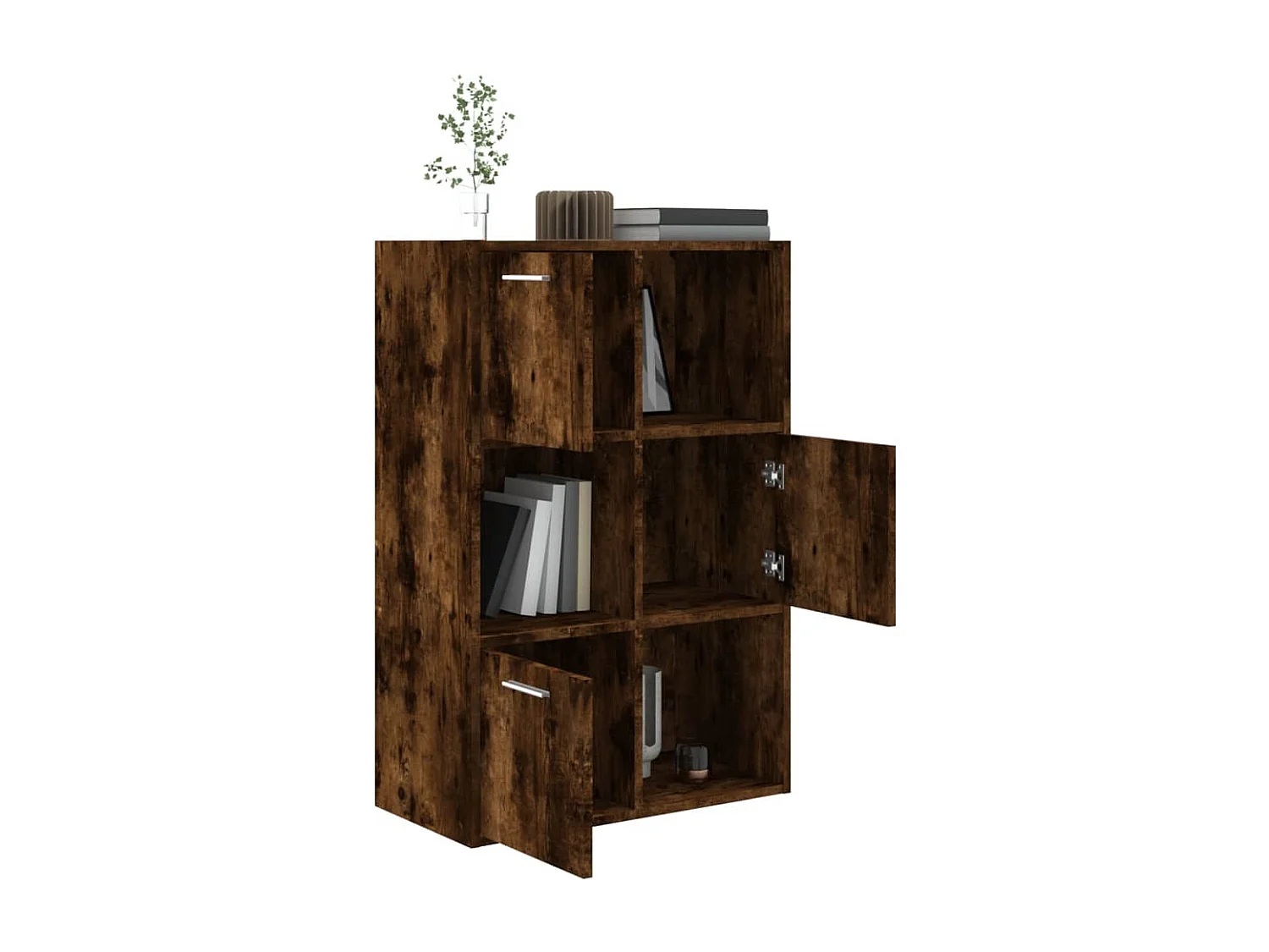 Opbergkast 60x29,5x90 cm gerookt eikenkleurig