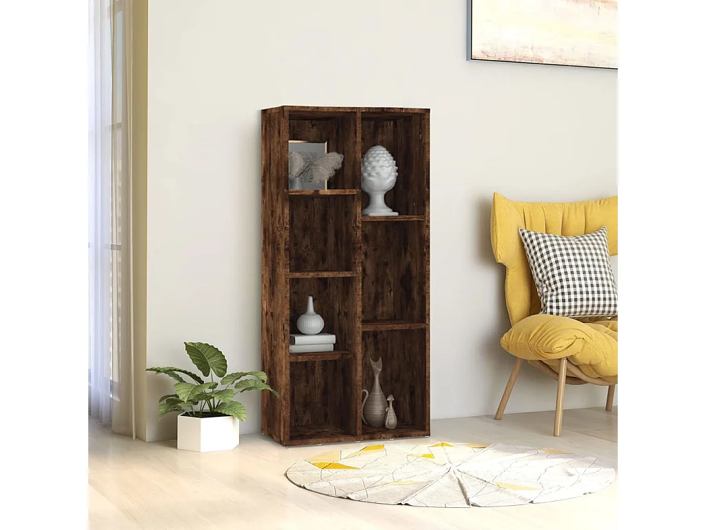 Armoire à livres Chêne fumé 50x25x106 cm