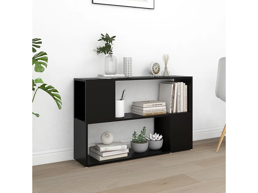 Bibliothèque Noir 100x24x63 cm Bois d'ingénierie