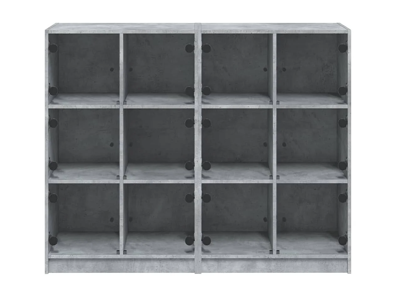 Libreria Ante Grigio Cemento 136x37x109 cm in Legno Multistrato