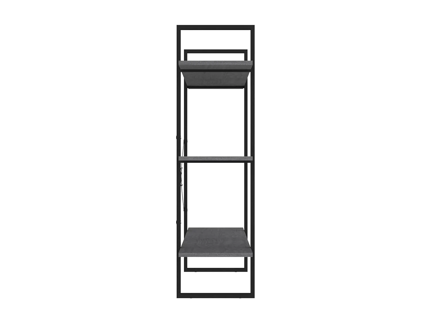 Bibliothèque à 3 niveaux Gris 100x30x105 cm Bois de pin massif