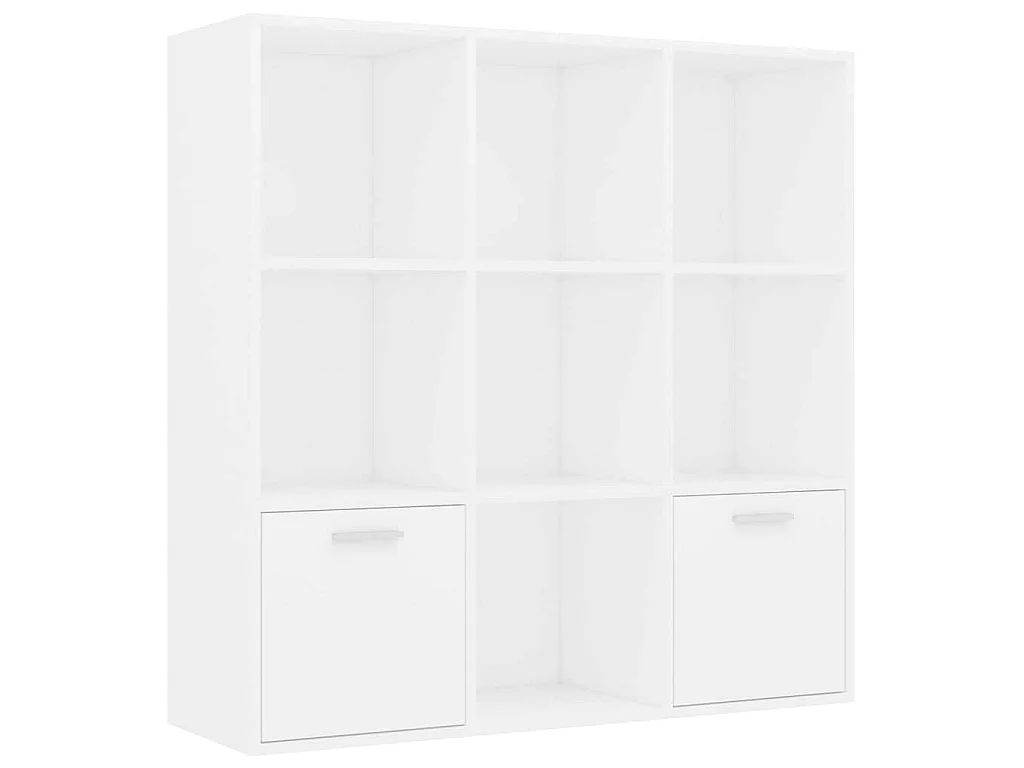 Bibliothèque Blanc 98x30x98 cm Bois d’ingénierie