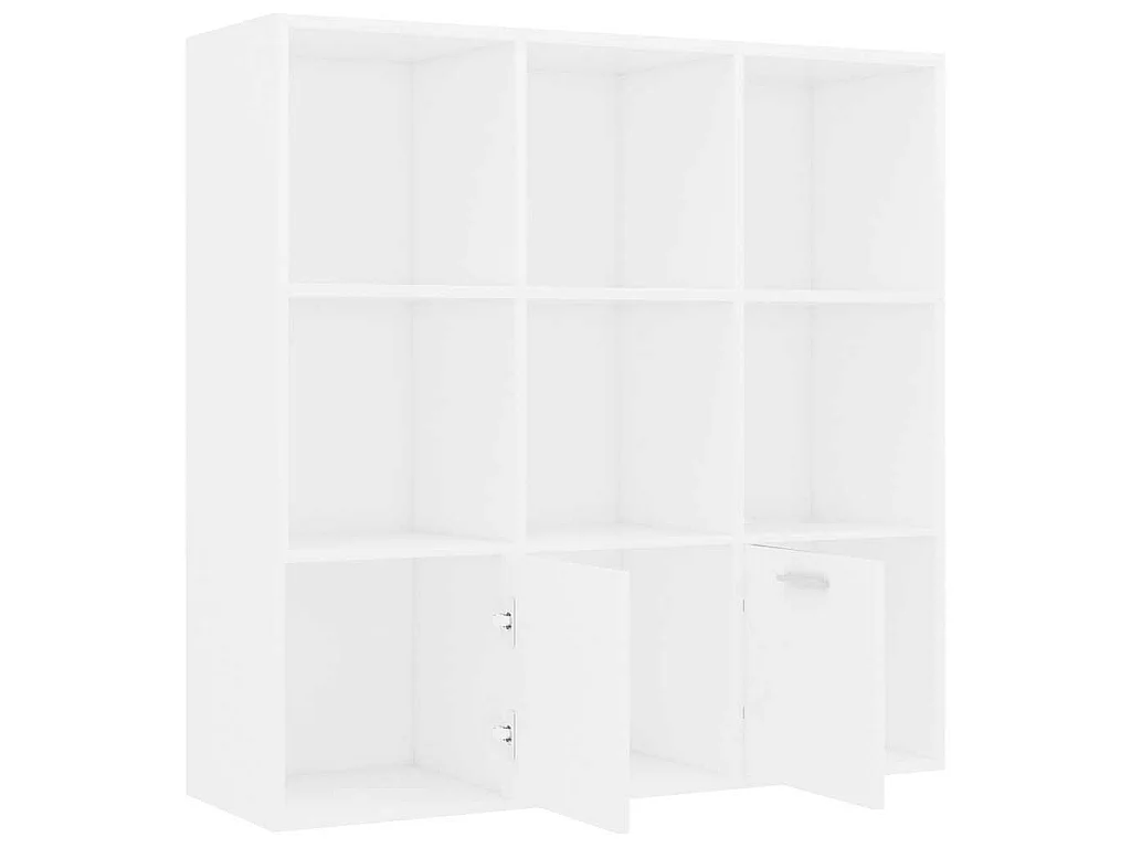 Bibliothèque Blanc 98x30x98 cm Bois d’ingénierie