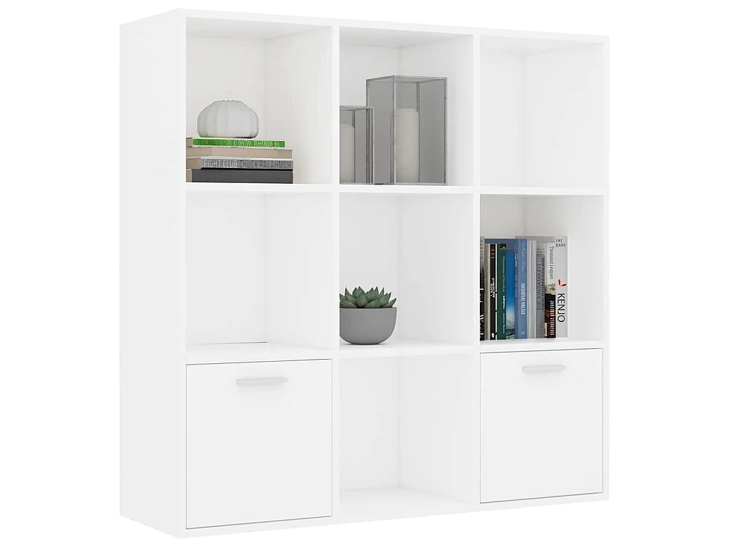 Libreria Bianca 98x30x98 cm in Legno Multistrato