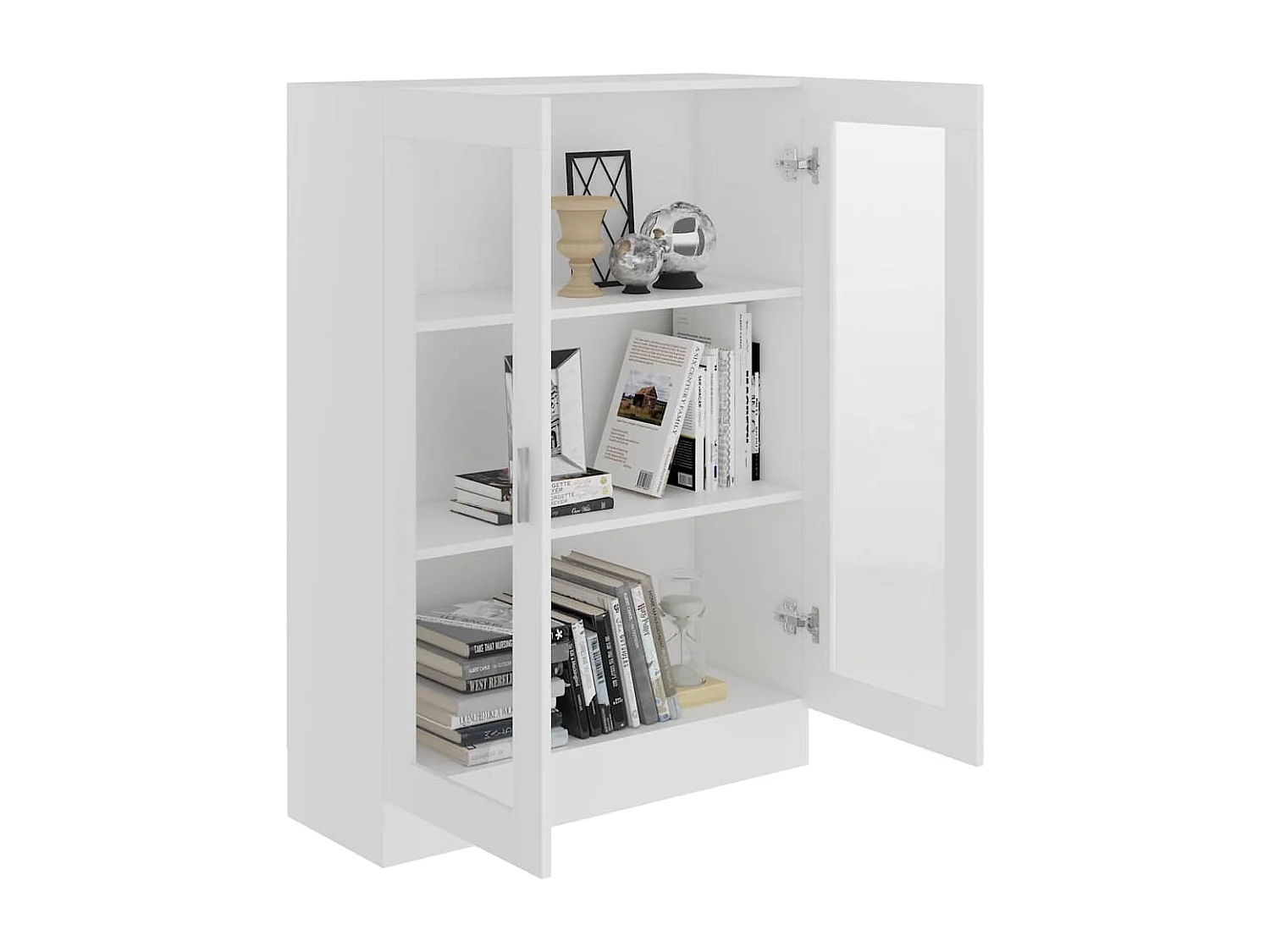 Armário vitrine 82,5x30,5x115 cm derivados de madeira branco