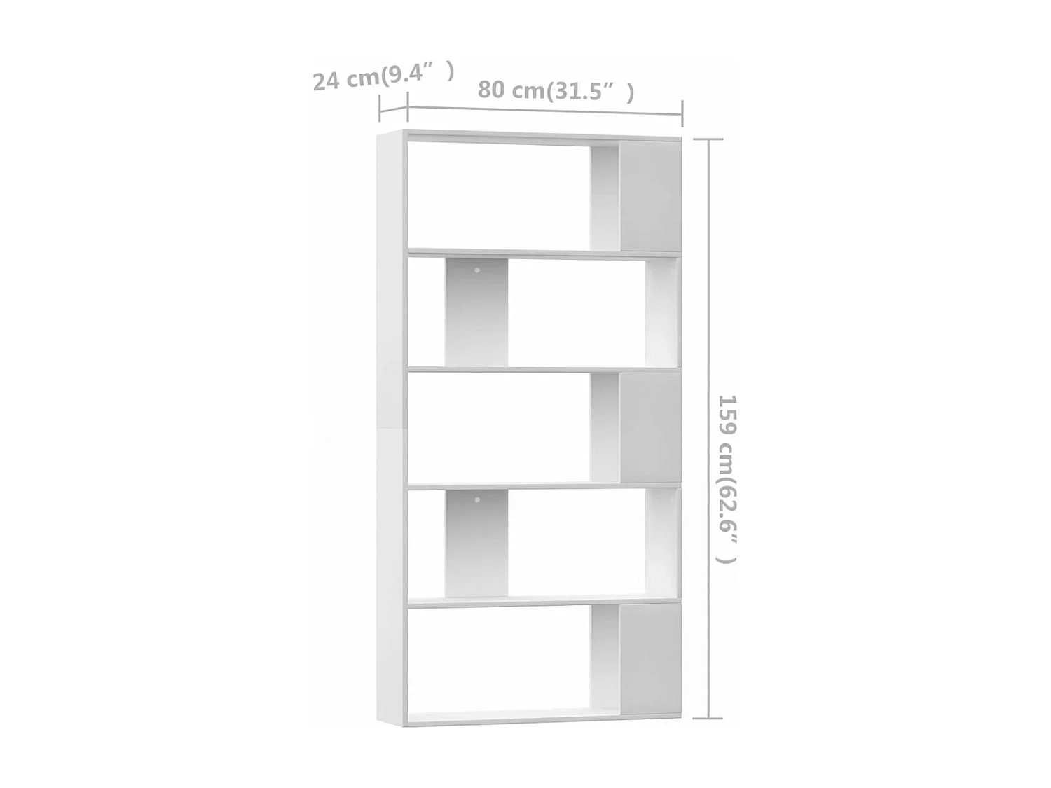 Bibliothèque/Séparateur de pièce Blanc Bois d'ingénierie