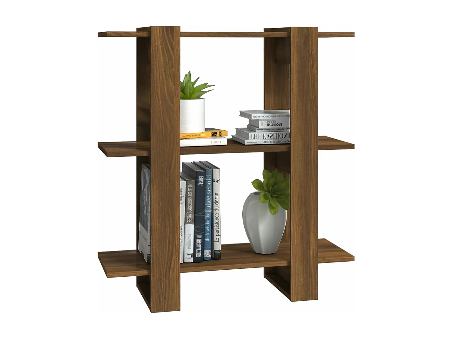 Estante/divisória 80x30x87 cm cor carvalho castanho