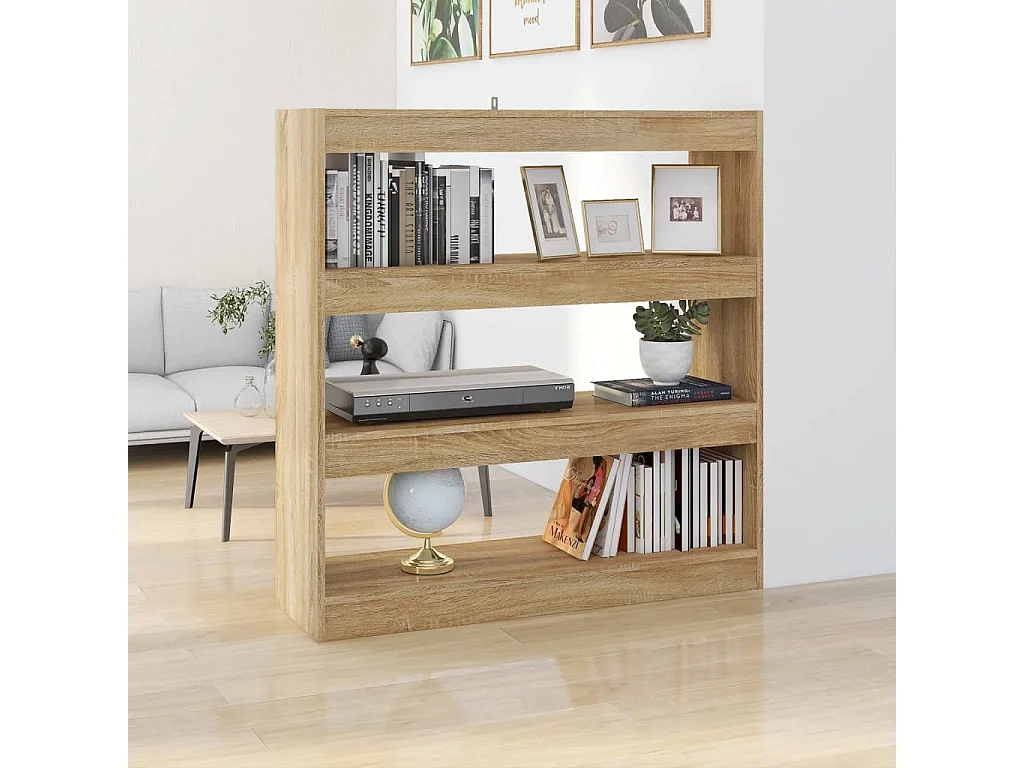 Bibliothèque/Séparateur de pièce chêne sonoma 100x30x103 cm