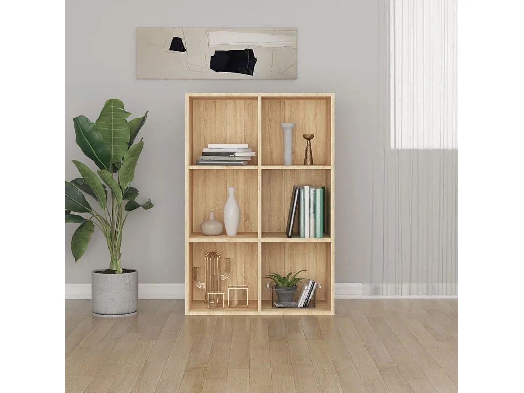 Bibliothèque/Buffet chêne sonoma 66x30x98 cm bois d'ingénierie