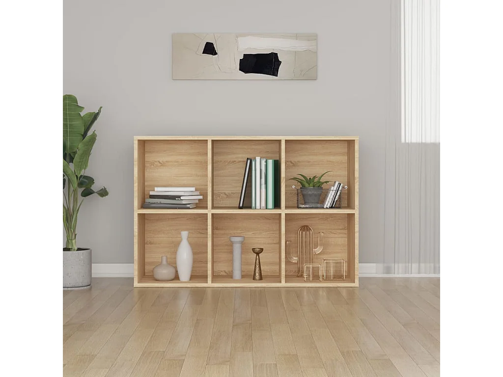 Bibliothèque/Buffet chêne sonoma 66x30x98 cm bois d'ingénierie