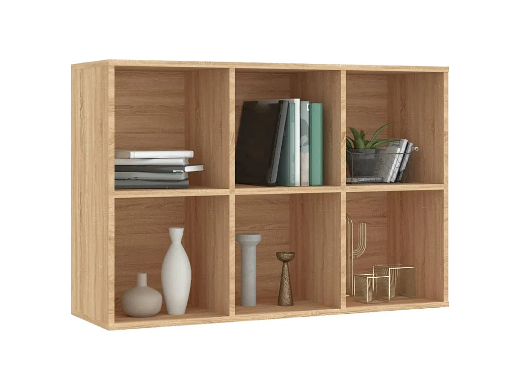 Bibliothèque/Buffet chêne sonoma 66x30x98 cm bois d'ingénierie