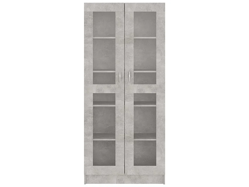 Vitrinekast 82,5x30,5x185,5 cm bewerkt hout betongrijs