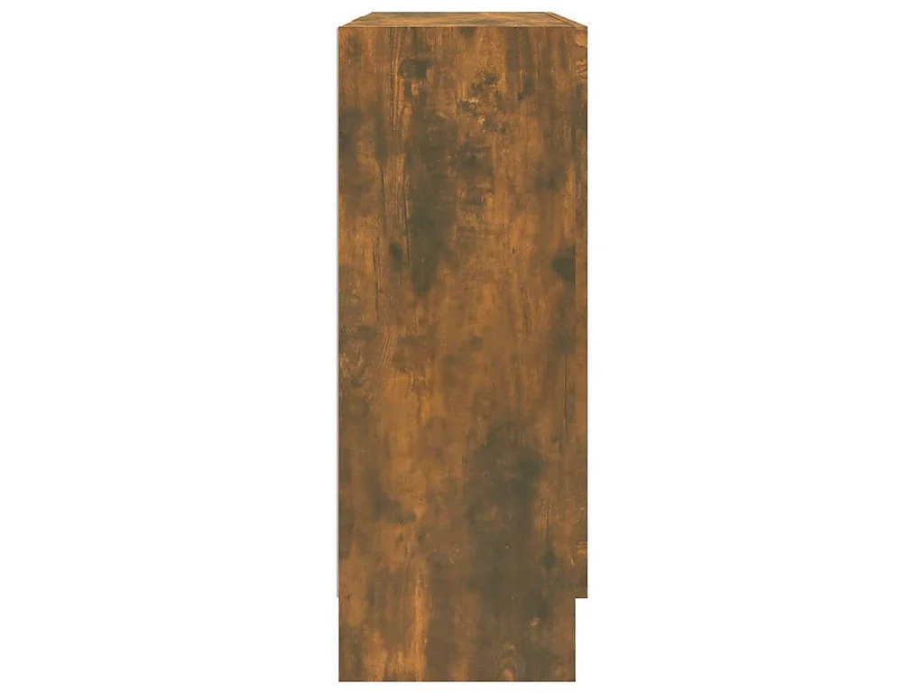 Armoire à vitrine Chêne fumé 82,5x30,5x80 cm Bois d'ingénierie