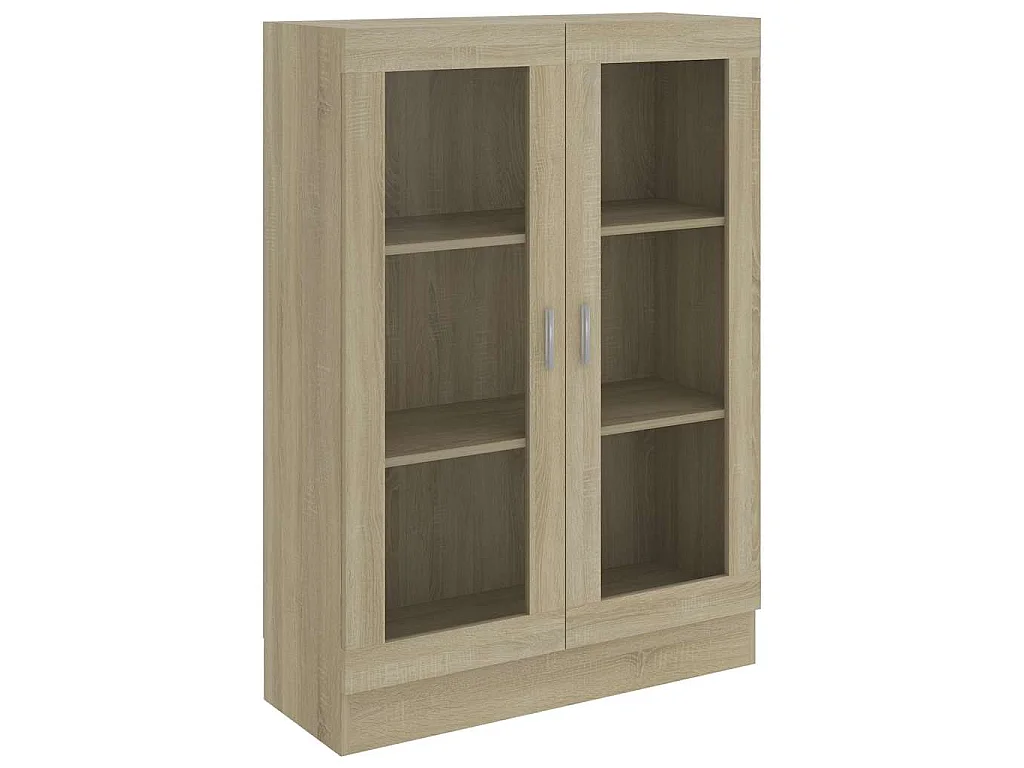 Vitrinenschrank Sonoma-Eiche 82,5x30,5x115 cm Holzwerkstoff