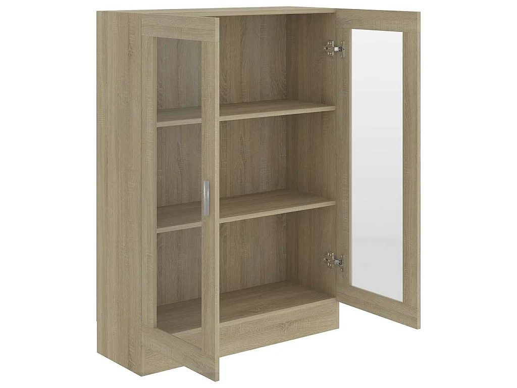 Vitrinenschrank Sonoma-Eiche 82,5x30,5x115 cm Holzwerkstoff