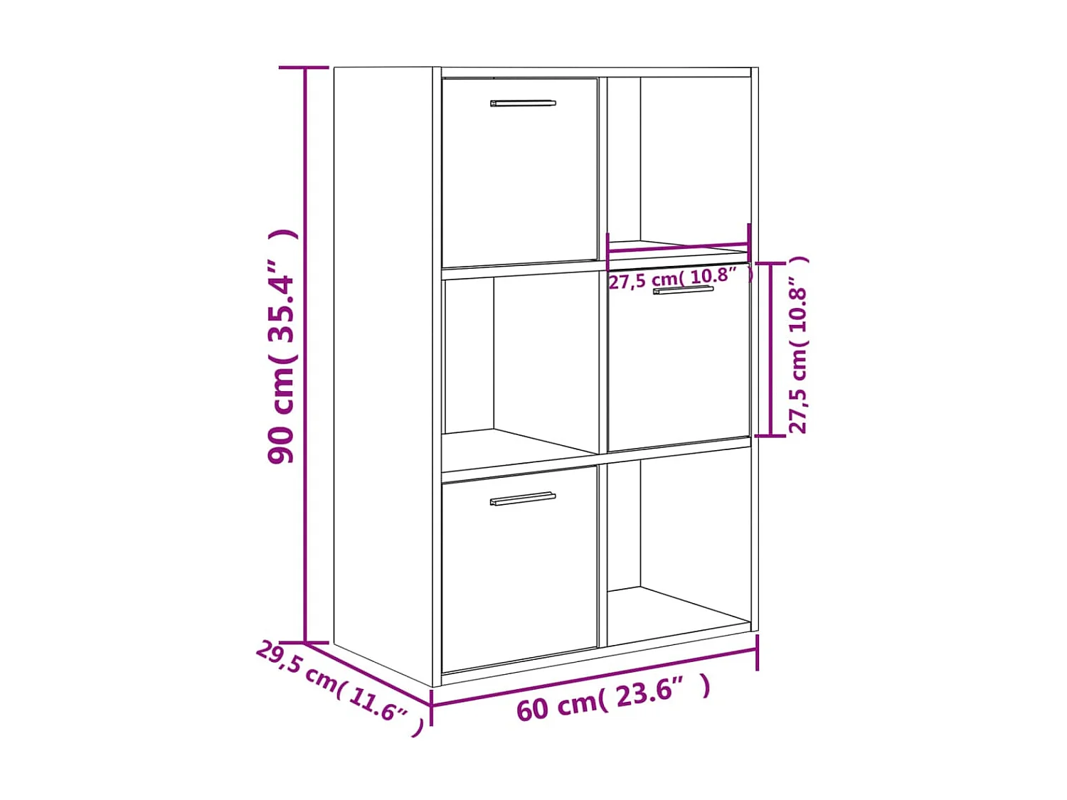 Armoire de rangement Chêne sonoma 60x29,5x90 cm Bois ingénierie