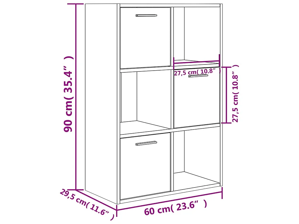 Armoire de rangement Chêne sonoma 60x29,5x90 cm Bois ingénierie
