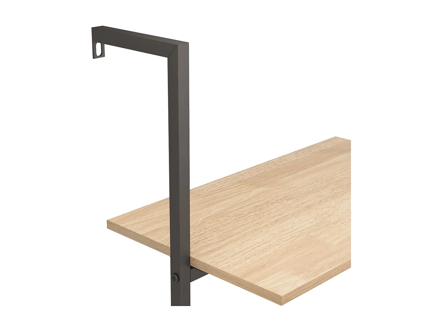 Scaffale Pendente 4 Livelli Marrone Chiaro e Nero 64x35x152,5cm