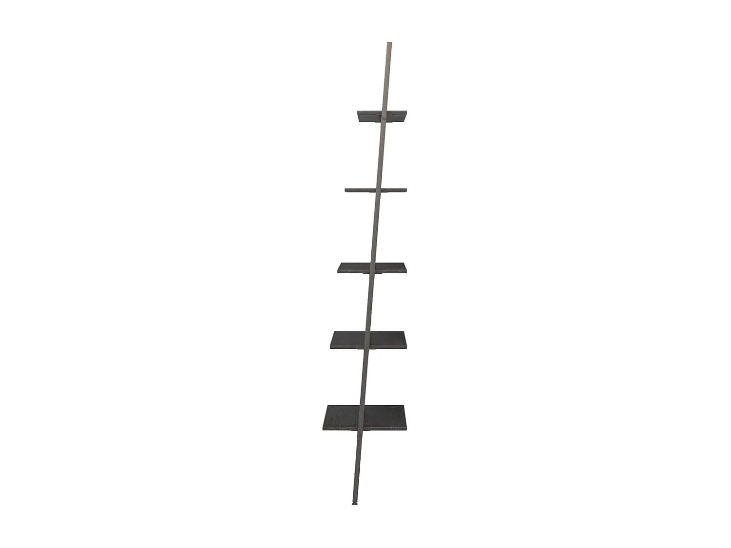 Ladderrek met 5 schappen 64x34x185,5 cm zwart