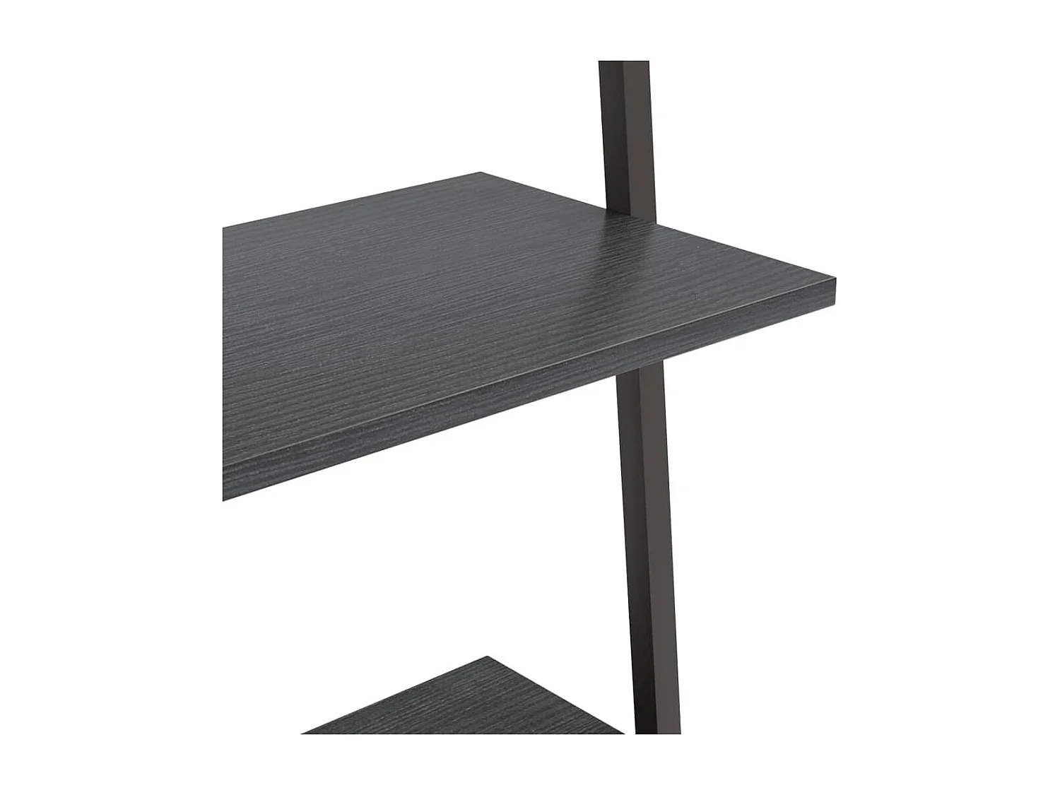 Ladderrek met 5 schappen 64x34x185,5 cm zwart