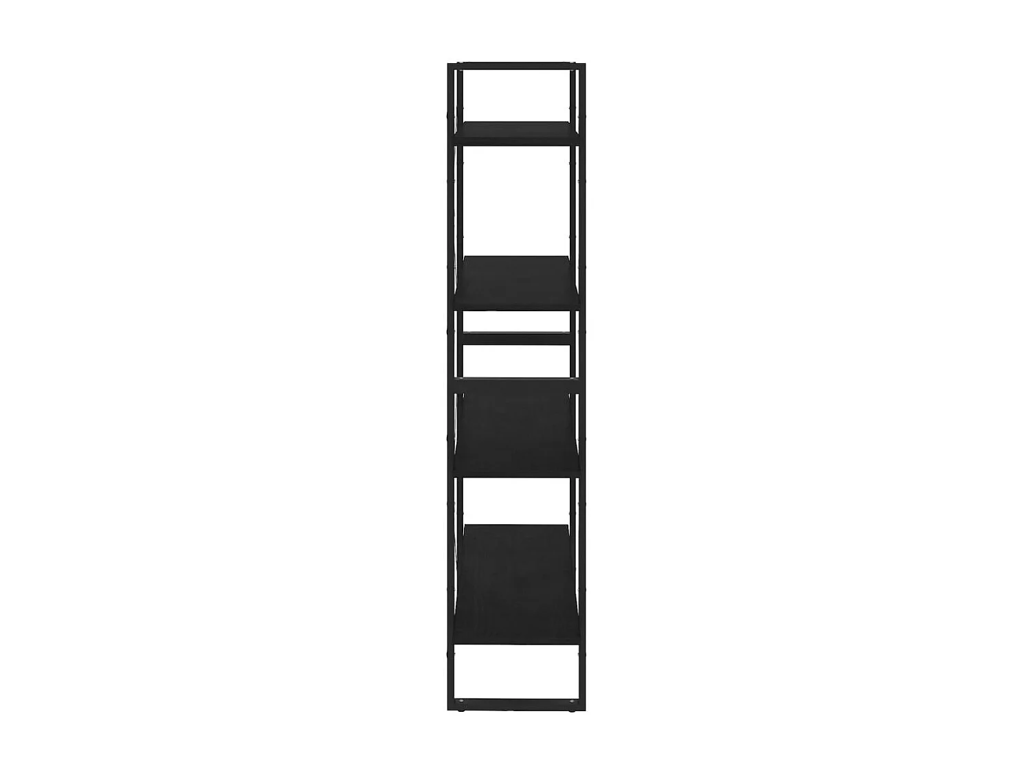 Bibliothèque à 4 niveaux Noir 80x30x140 cm Bois de pin massif