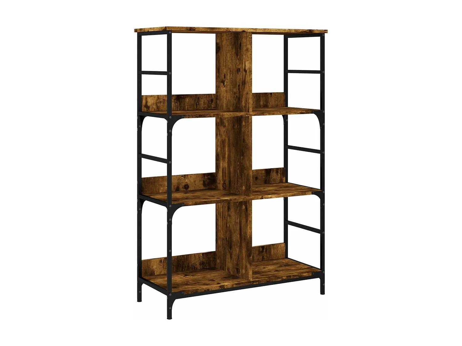 Libreria Rovere Fumo 78,5x33x117,5 cm in Legno Multistrato