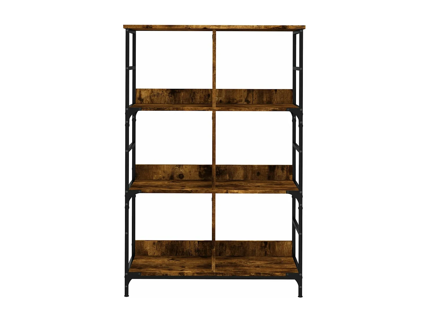 Libreria Rovere Fumo 78,5x33x117,5 cm in Legno Multistrato