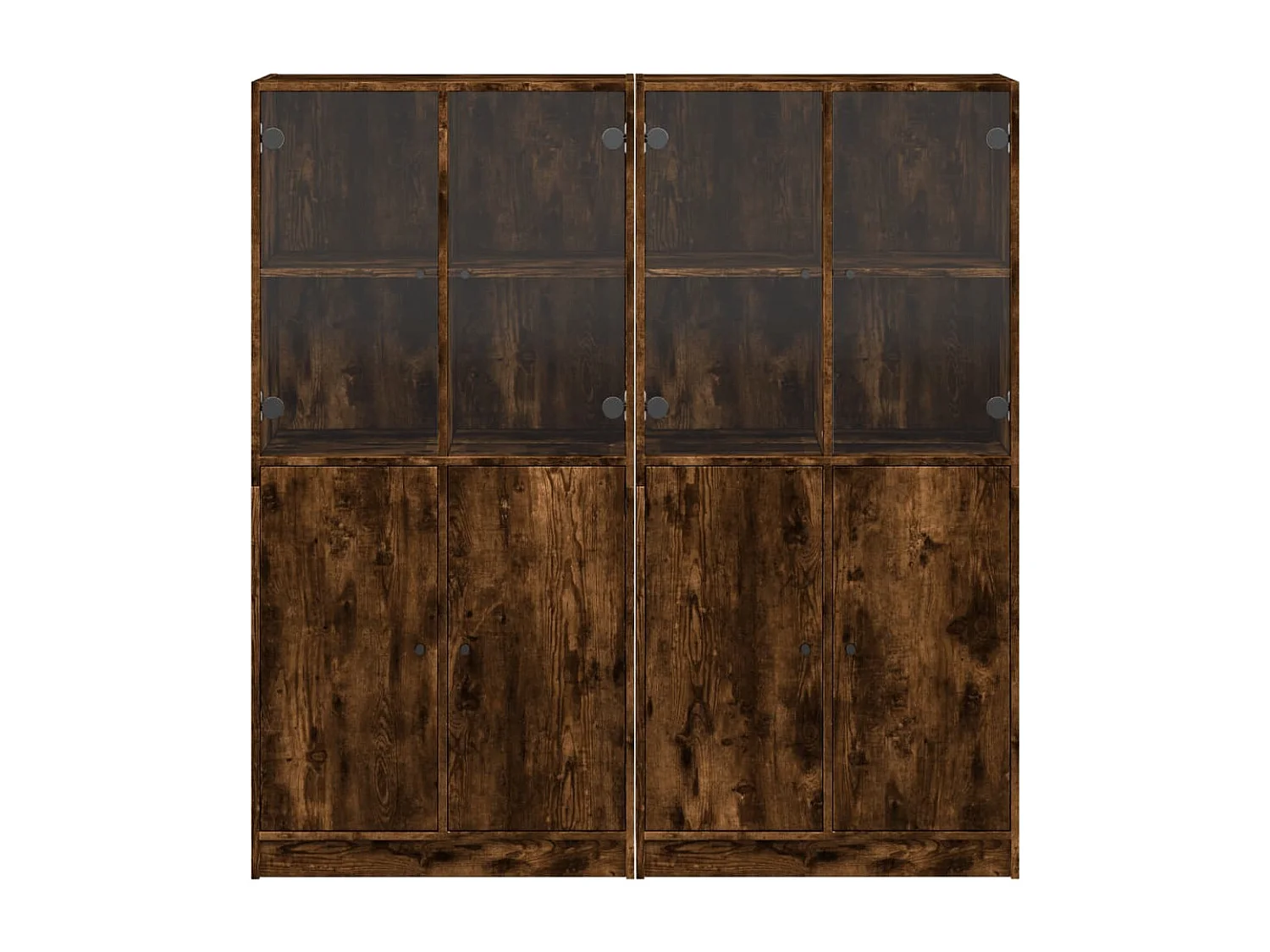 Bücherschrank mit Türen Räuchereiche 136x37x142cm Holzwerkstoff