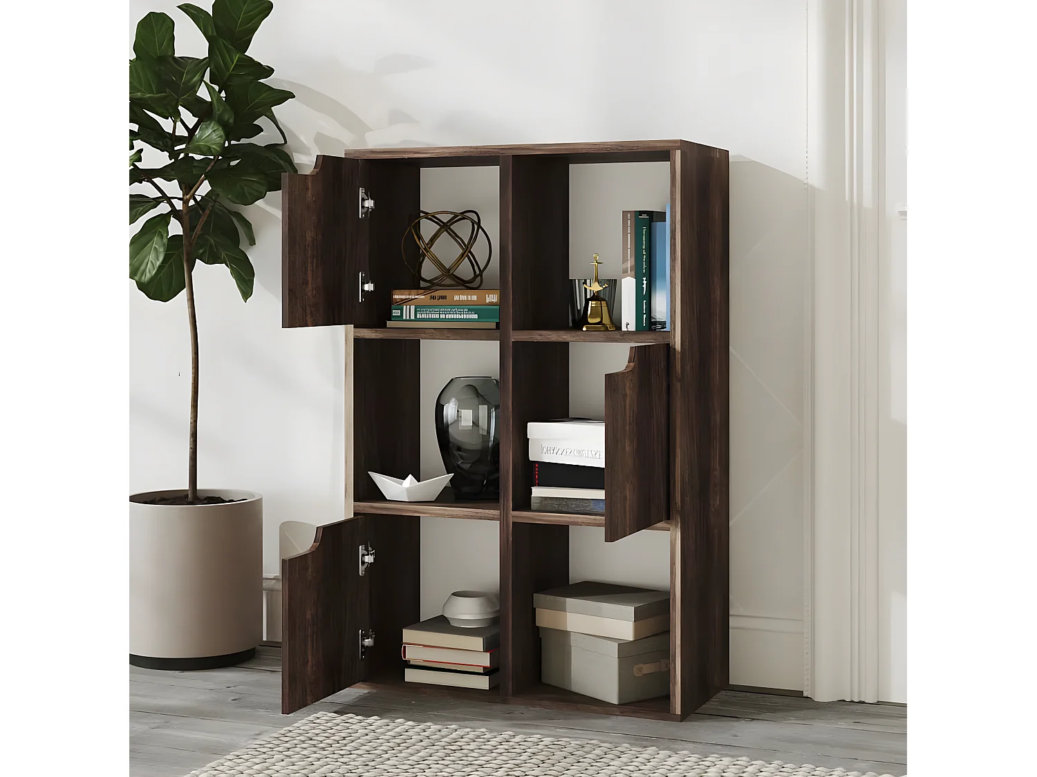 Bücherregal Räuchereiche 60x27,5x88 cm Holzwerkstoff