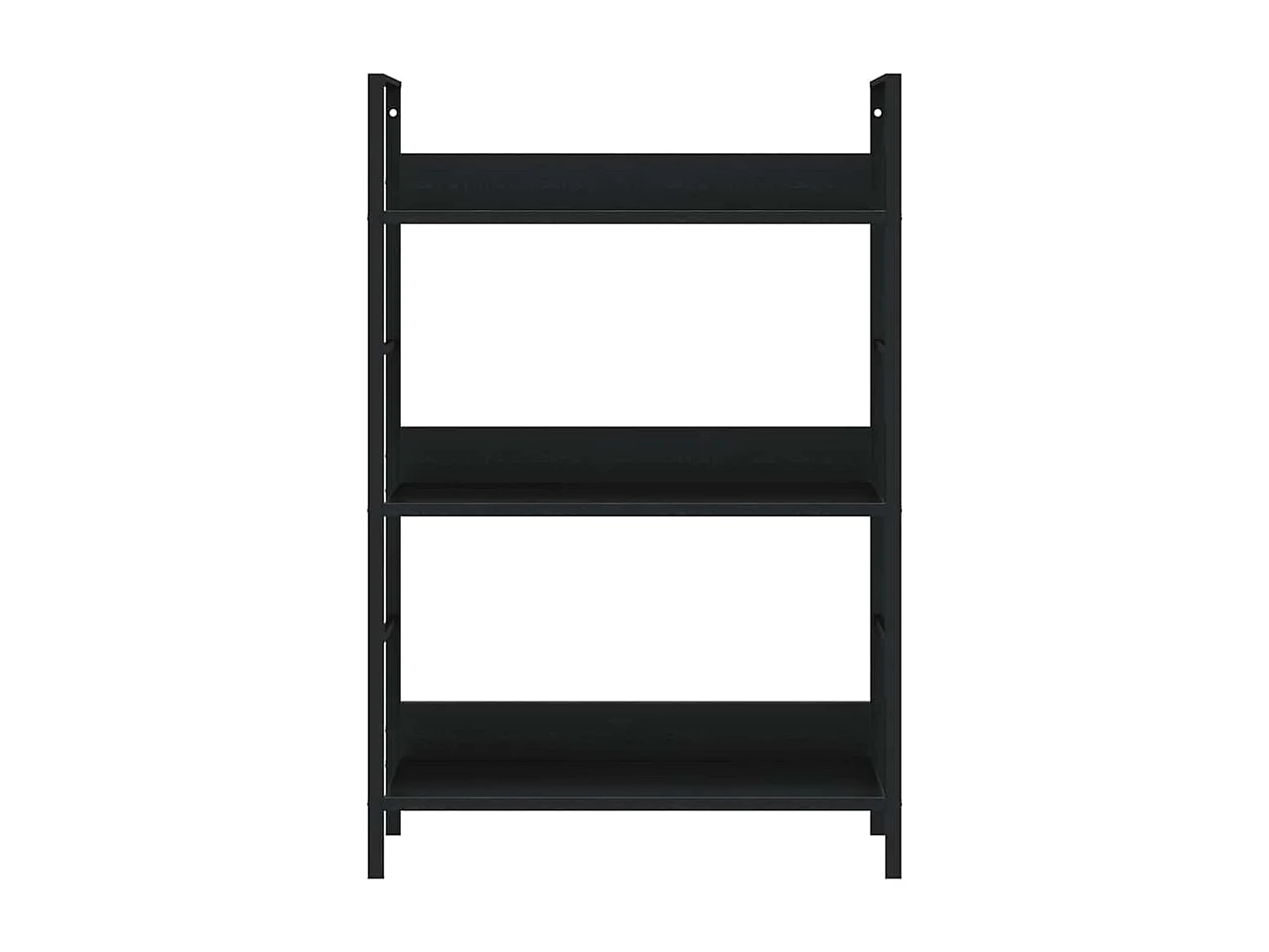 Bücherregal 3 Regalböden Schwarz 60×27,6×90,5 cm Holzwerkstoff