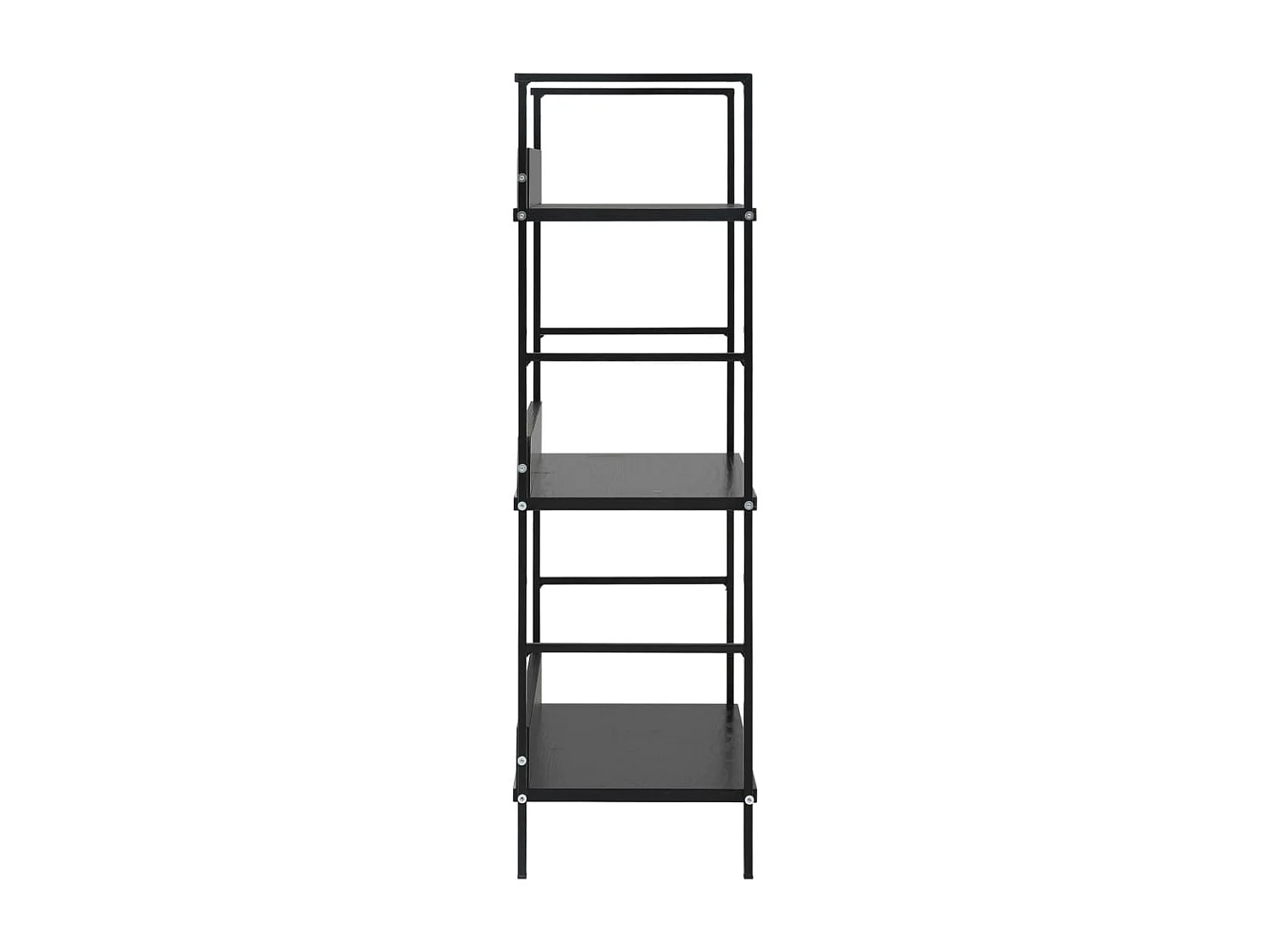 Bibliothèque à 3 niveaux noir 60x27,6x90,5 cm bois d'ingénierie